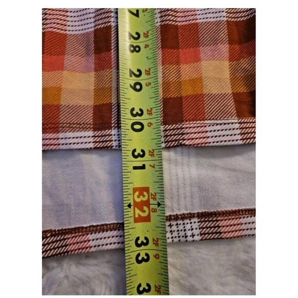 Kim Rogers Tunic Button Up Shirt Women's XL Plaid Long Ruched Sleeves Comfy EUC - Picture 8 of 8